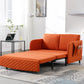 COOLMORE Convertible Sleeper Sofa Bed, Modern Velvet Loveseat Couch with Pull Out Bed, Small Love Seat Futon Sofa Bed with Headboard, 2 Pillows & Side Pockets for Living Room