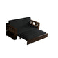 3-in-1 Convertible Sleeper Sofa Bed,Modern Velvet Loveseat Couch with Pull Out Bed,Small Love Seat Futon Sofa Bed with Convertible Office Desk,Black