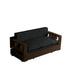 3-in-1 Convertible Sleeper Sofa Bed,Modern Velvet Loveseat Couch with Pull Out Bed,Small Love Seat Futon Sofa Bed with Convertible Office Desk,Black
