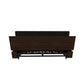 3-in-1 Convertible Sleeper Sofa Bed,Modern Velvet Loveseat Couch with Pull Out Bed,Small Love Seat Futon Sofa Bed with Convertible Office Desk,Black