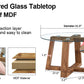 Modern practical circular coffee and tea tables. Made of transparent tempered glass tabletop and wood colored MDF material. Suitable for living rooms and bedrooms.31.5"*31.5"*17.7"