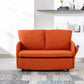COOLMORE Convertible Sleeper Sofa Bed, Modern Velvet Loveseat Couch with Pull Out Bed, Small Love Seat Futon Sofa Bed with Headboard, 2 Pillows & Side Pockets for Living Room