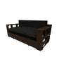3-in-1 Convertible Sleeper Sofa Bed,Modern Velvet Loveseat Couch with Pull Out Bed,Small Love Seat Futon Sofa Bed with Convertible Office Desk,Black